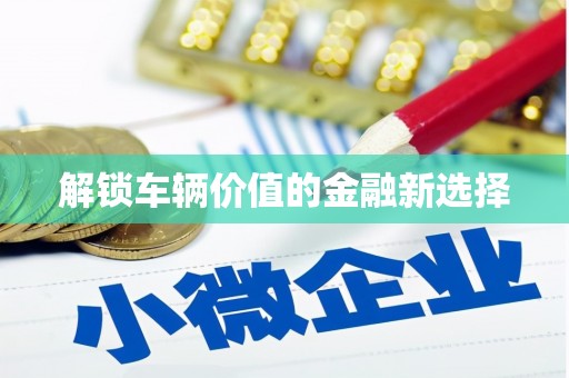 崇信解锁车辆价值的金融新选择