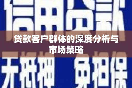 崇信贷款客户群体的深度分析与市场策略