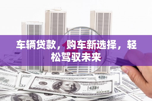 崇信车辆贷款，购车新选择，轻松驾驭未来