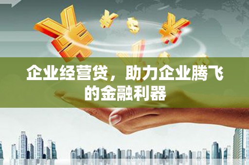 崇信企业经营贷，助力企业腾飞的金融利器