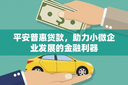 崇信平安普惠贷款，助力小微企业发展的金融利器
