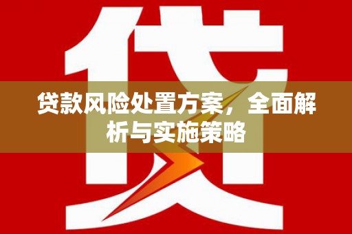 崇信贷款风险处置方案，全面解析与实施策略